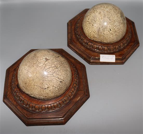 A pair of elephant bone curios, circa 1920